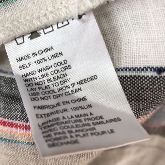 Sinuous Linen Cross Back Top, Medium - Picture 6 of 8